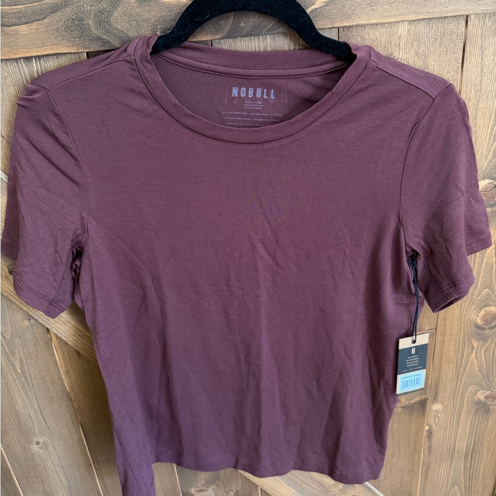 NOBULL Women's Blended Merino Wool Tee Redwood Large